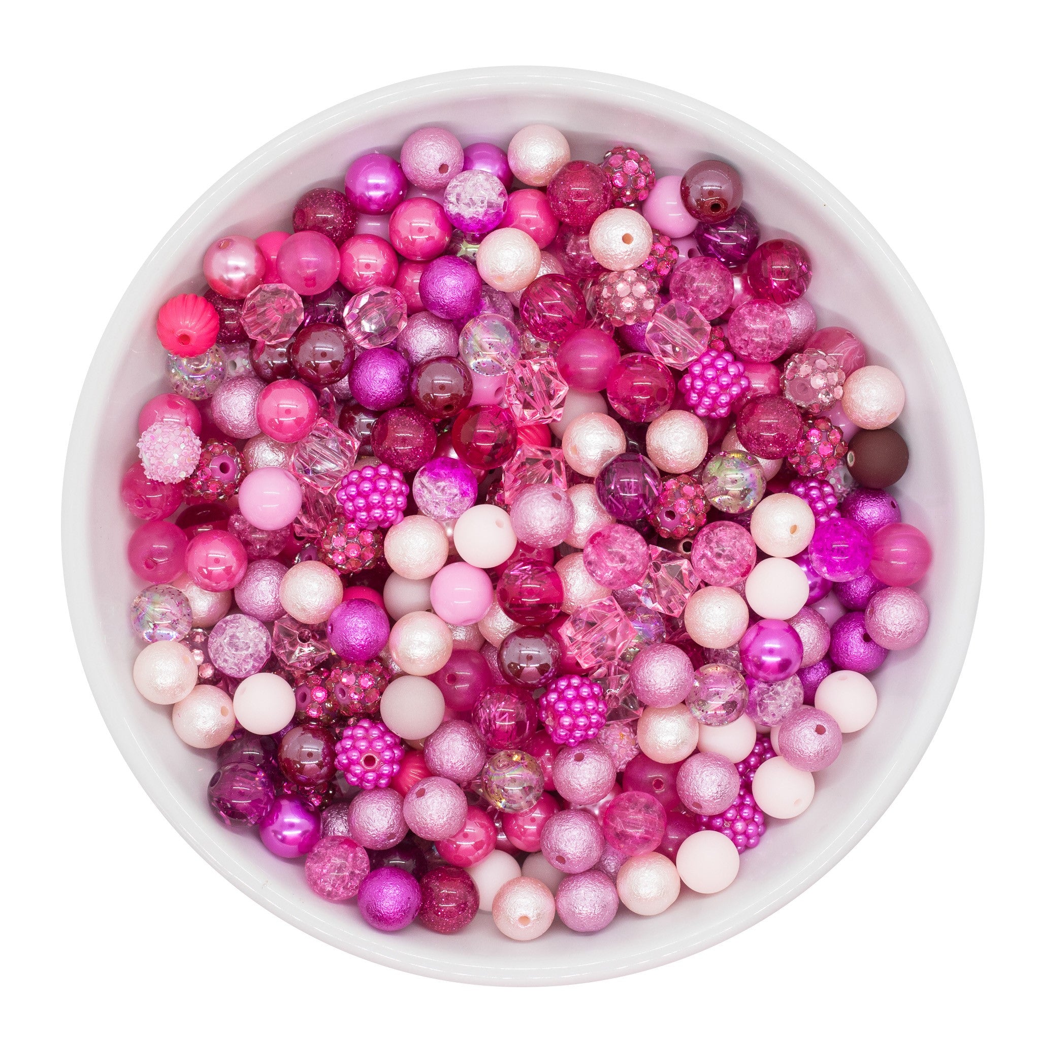 Cute Beads 12mm Glitter Transparent AB Double Inner Acrylic or