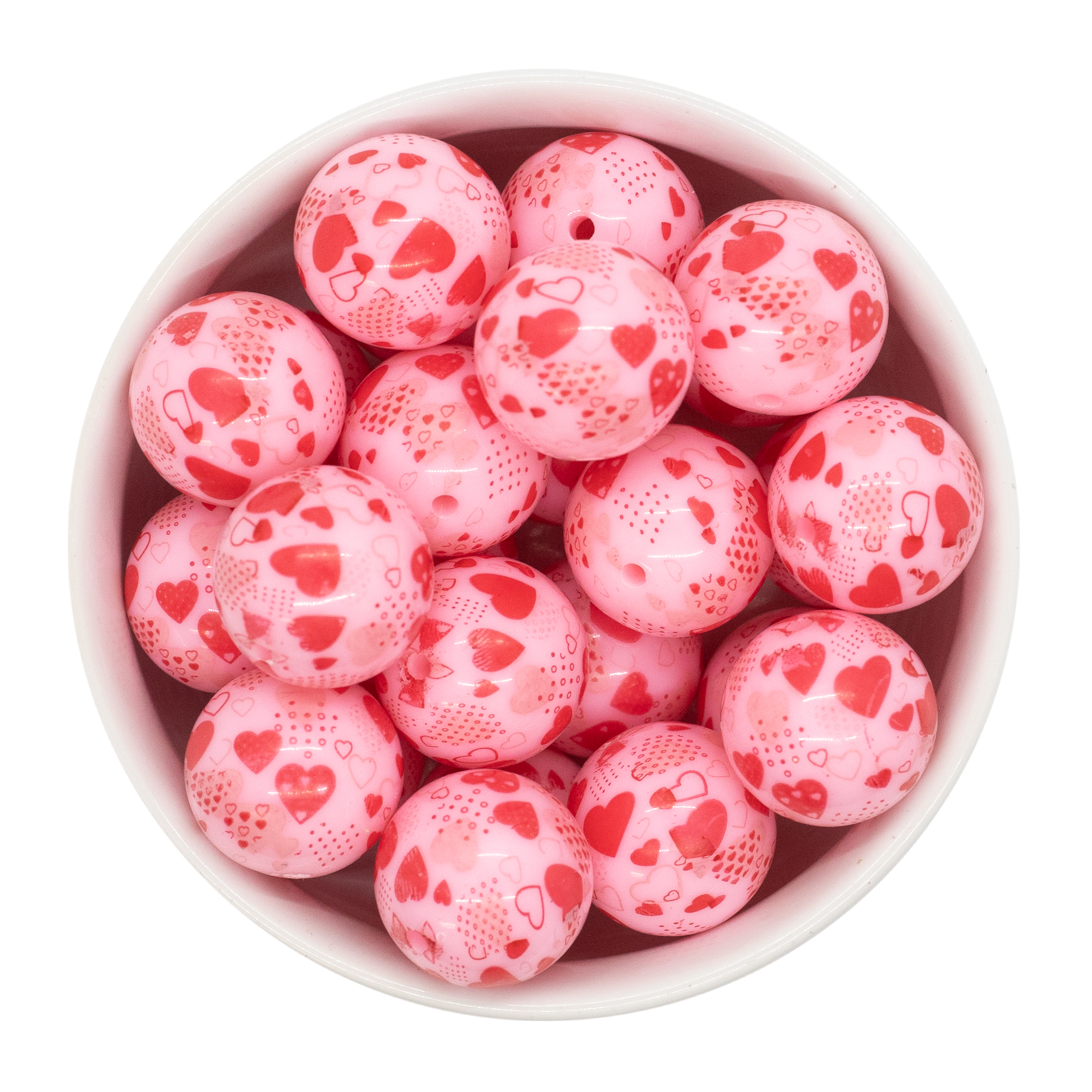 20mm Pink Camo Heart Beads – Sassy Bead Shoppe