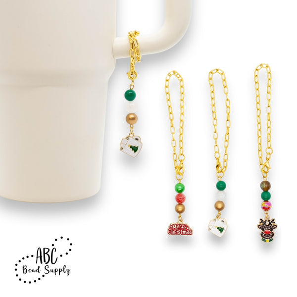 Christmas Beverage Cup Chain Charm Design Ideas & Restock!