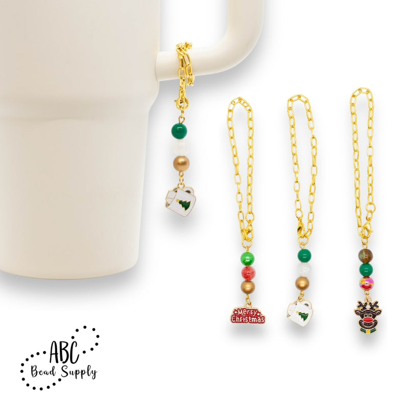 Christmas Beverage Cup Chain Charm Design Ideas & Restock!