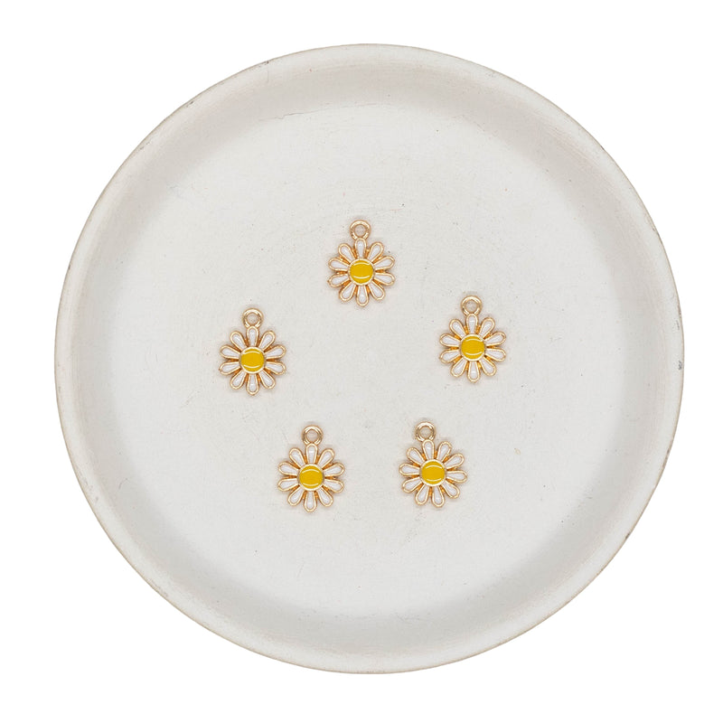 Daisy Enamel Charm 12mm