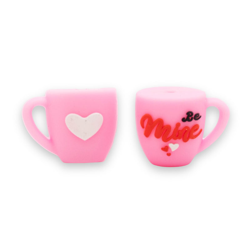 3-D Be Mine Mug Silicone Focal Bead 19x25x19mm (Package of 2)