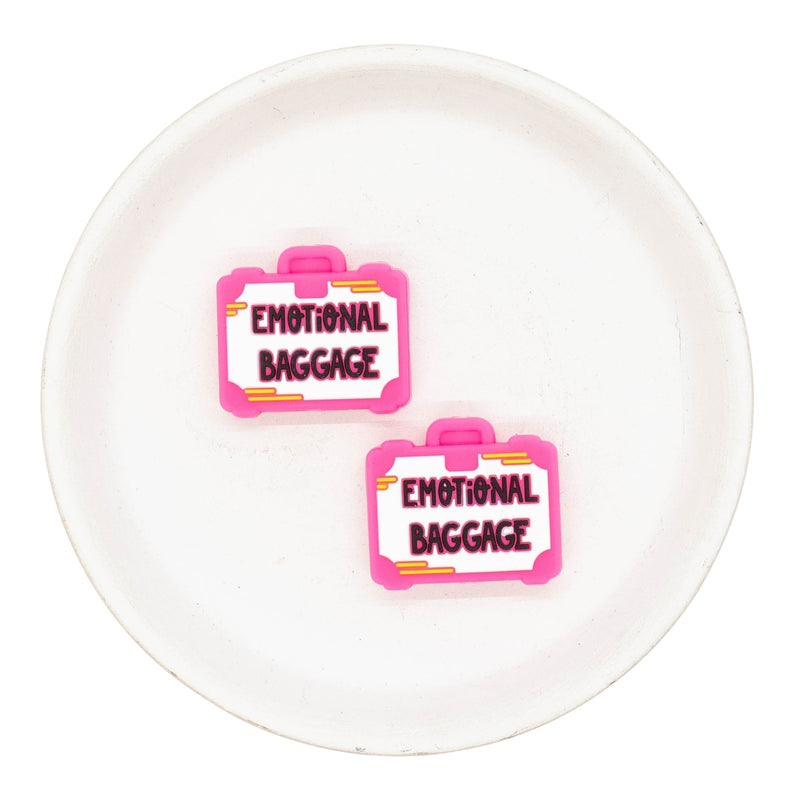 Emotional Baggage Silicone Focal Bead 28x25mm (Package of 2)
