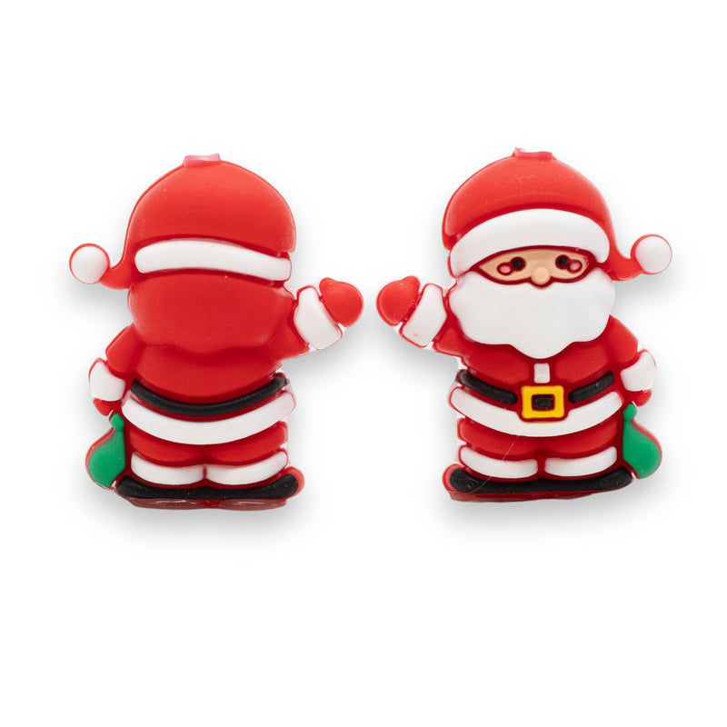 3-D Santa Silicone Focal Bead 28x24x14mm (Package of 2)