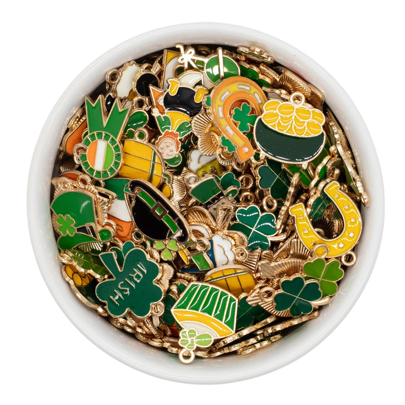 Random 10 Piece St. Patrick's Day Charm Grab Bag - Assortment of Styles & Sizes