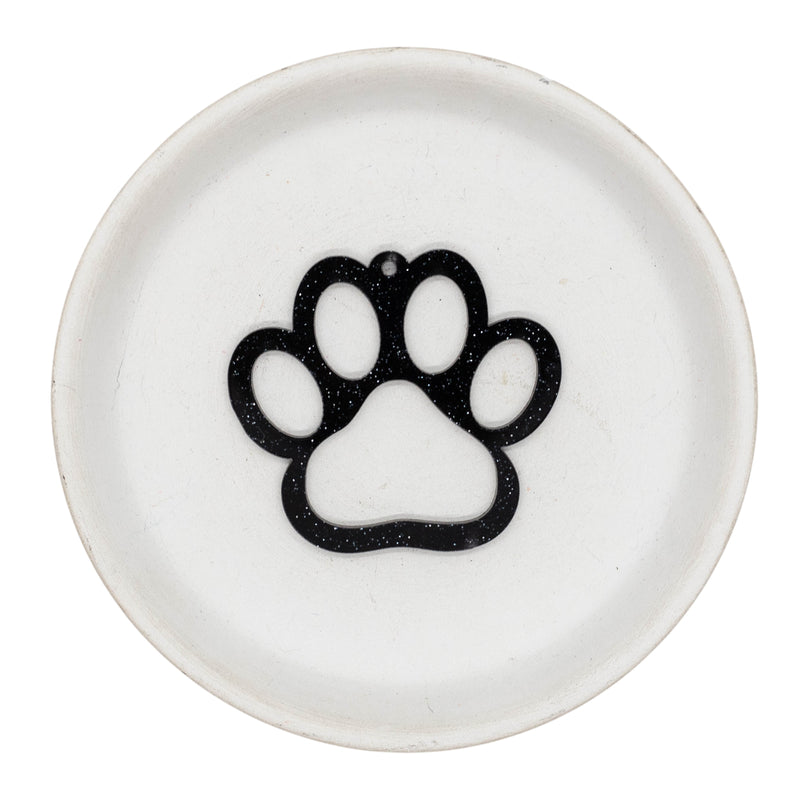 Glitter Paw Acrylic Accent w/Hole 46x51mm (Package of 1)