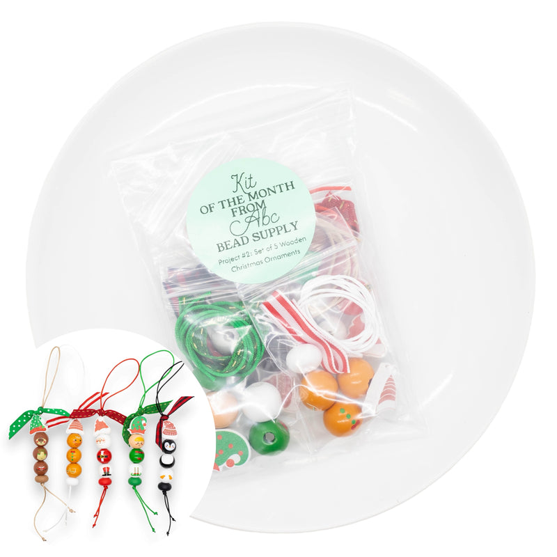 November Kit of the Month Extras - Set of 5 Christmas Ornaments