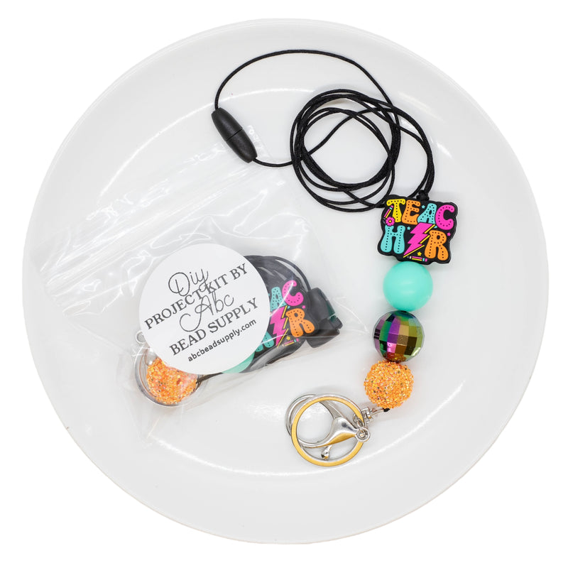 Teacher Lightening Bolt Lanyard Kit