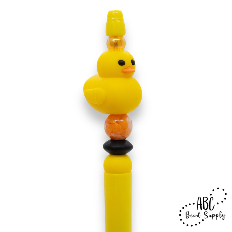 3-D Duck Silicone Focal Bead 22x27x26mm (Package of 2)