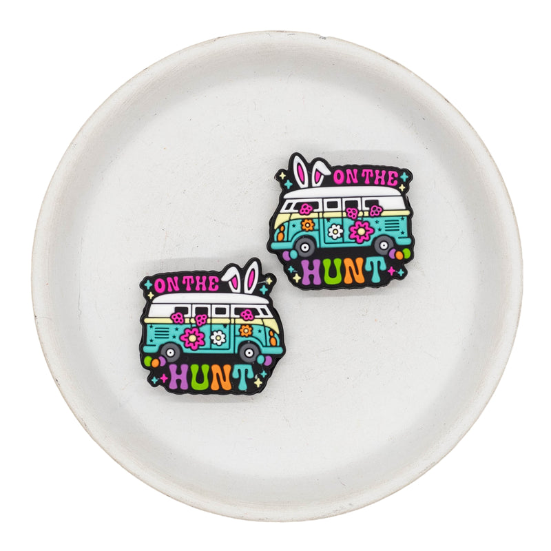 On the Hunt Easter Bus Silicone Focal Bead 29x31mm (Package of 2)