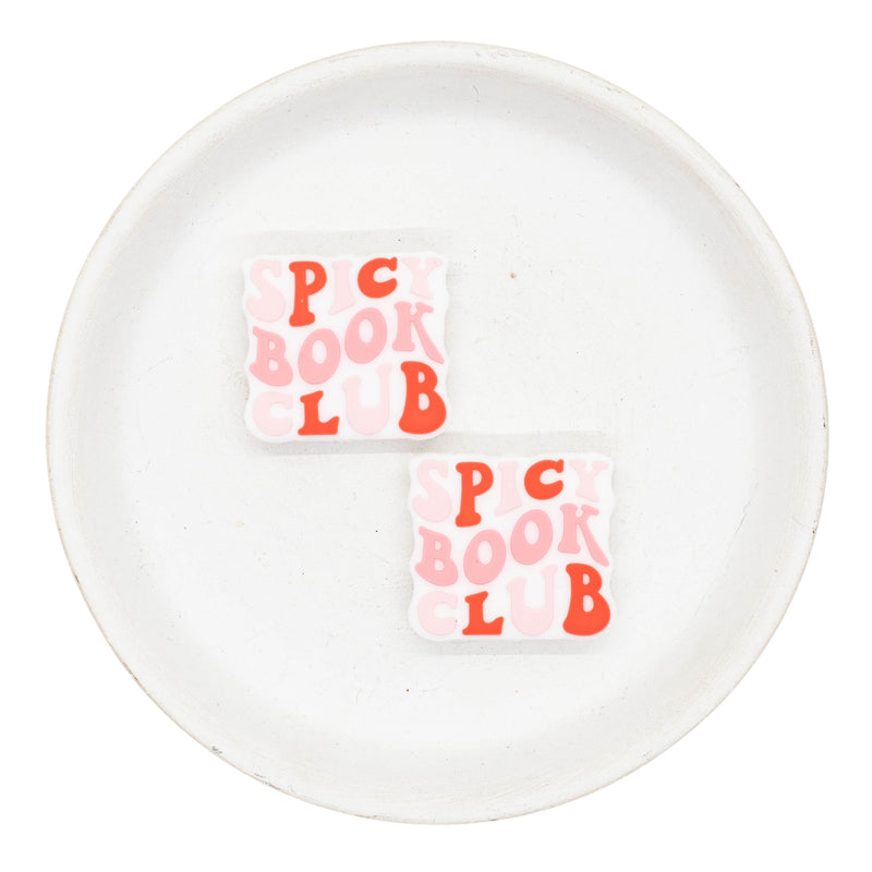 Spicy Book Club Silicone Focal Bead 25x28mm (Package of 2)