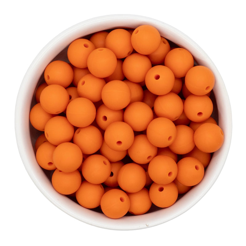 Pumpkin Silicone Beads 12mm (Package of 20)