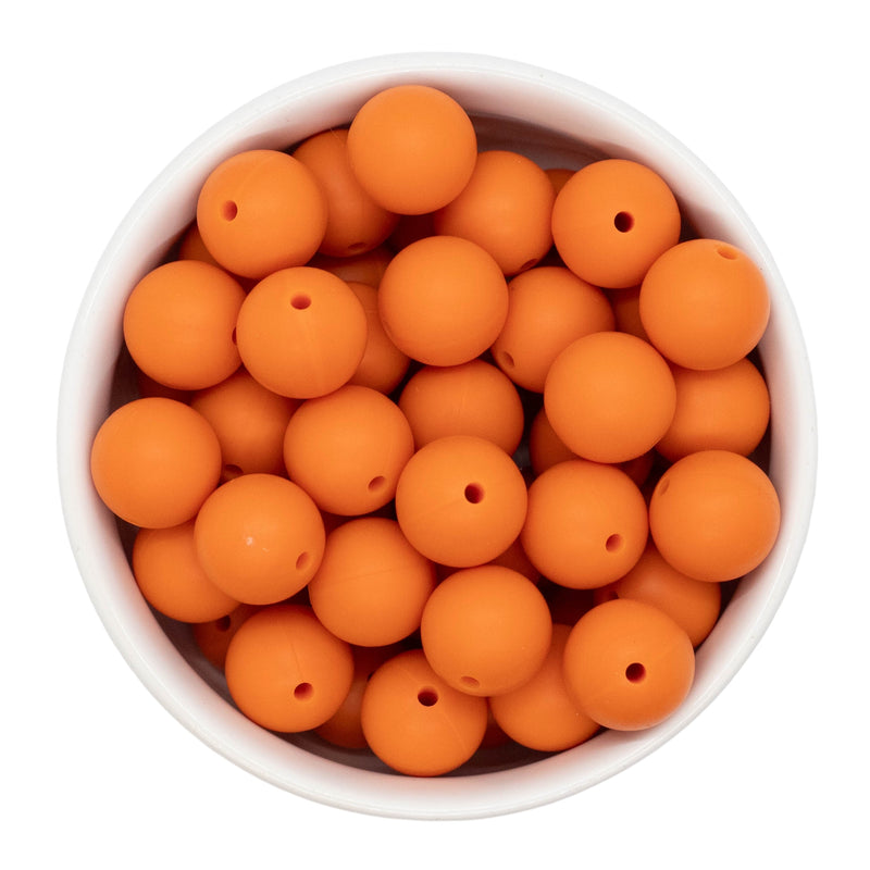 Pumpkin Silicone Beads 15mm (Package of 10)