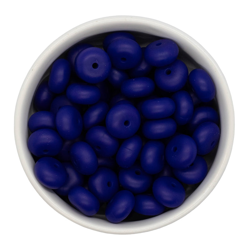 Indigo Silicone Abacus Beads 8x14mm (Package of 10)