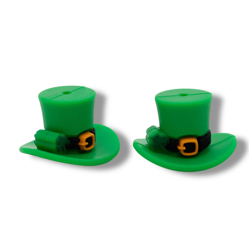 3-D Leprechaun Hat Silicone Focal Bead 26x27x17mm (Package of 2)