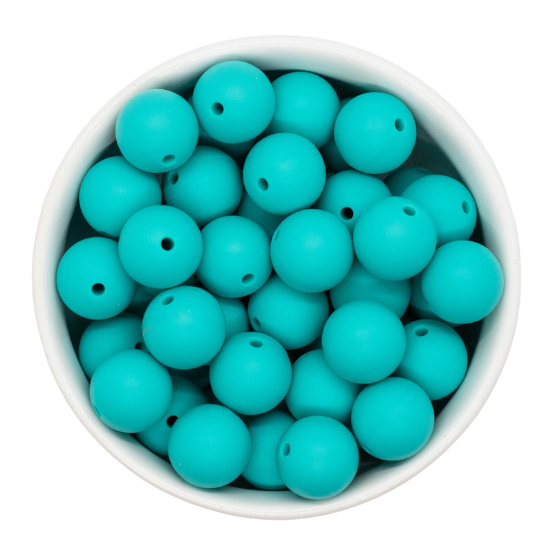 Robin Egg Silicone Beads 15mm (Package of 10)