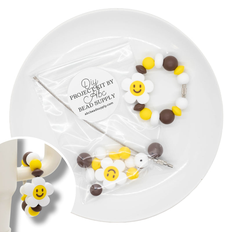 Smiley Daisy Silicone Beverage Charm Kit