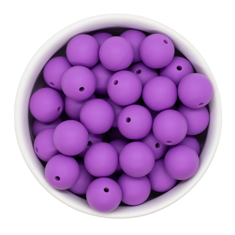 Orchid Silicone Beads 15mm (Package of 10)