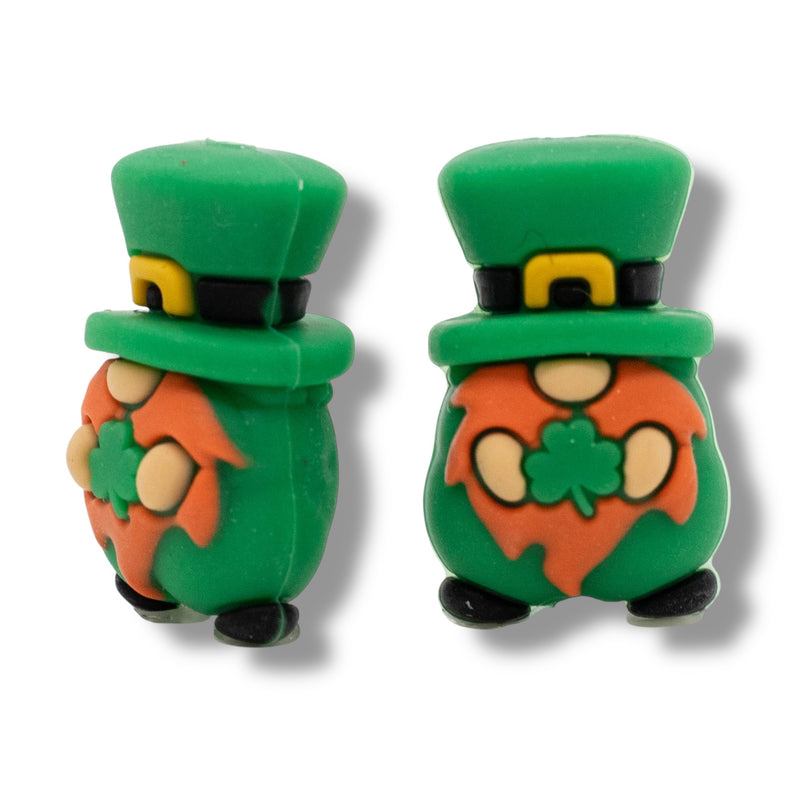 3-D Leprechaun Silicone Focal Bead 15x18x30mm (Package of 2)