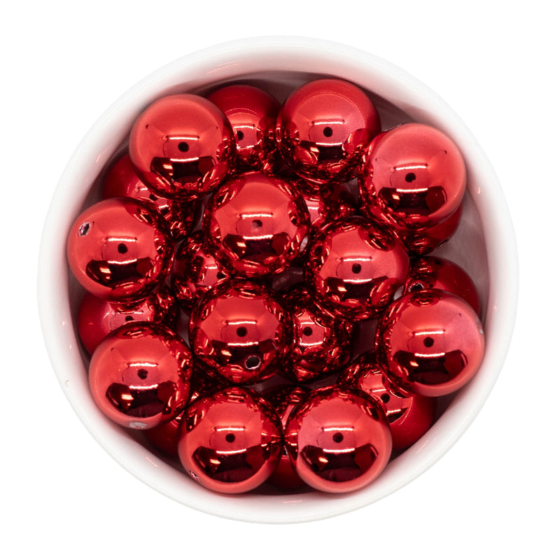 Red UV Shine Beads 20mm (Package of 10)