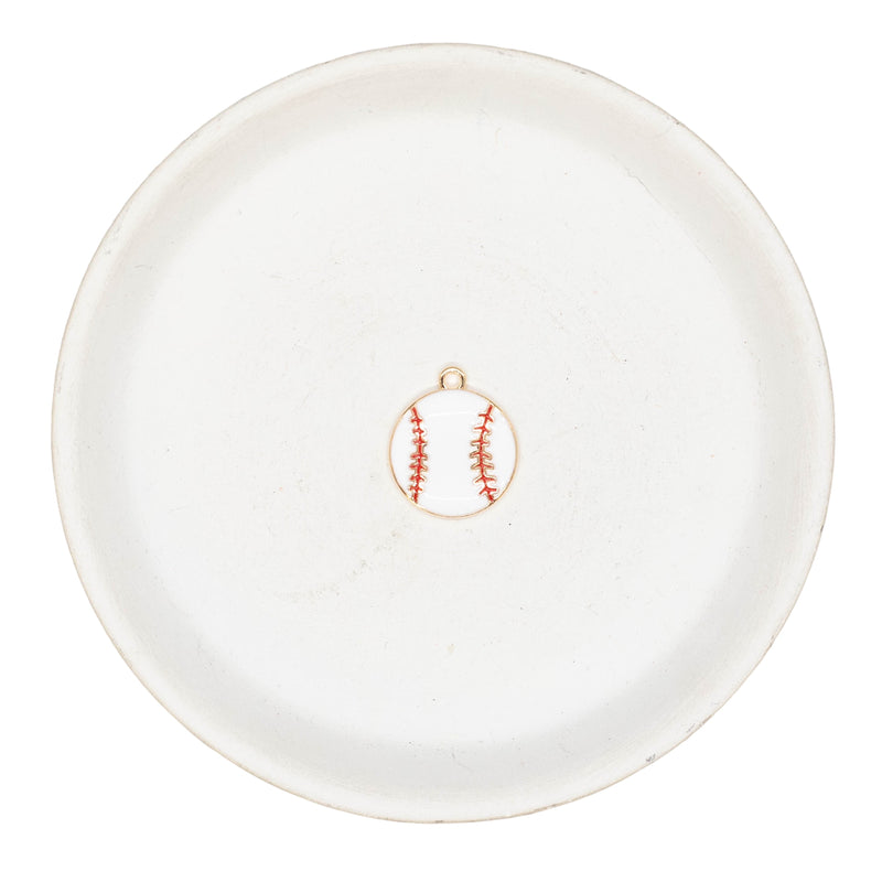 Baseball Enamel Jumbo Charm 18mm