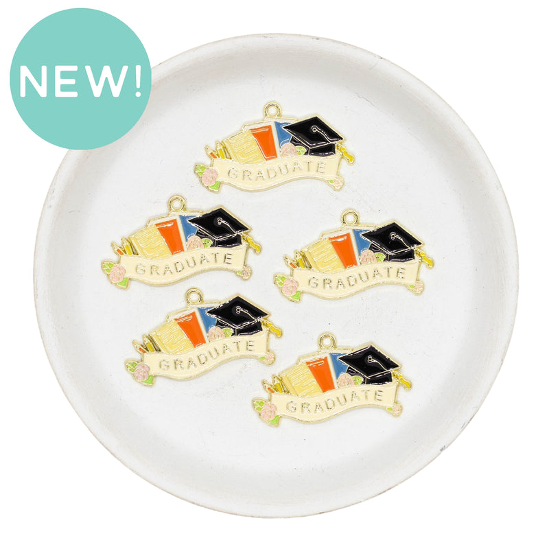 Graduate Enamel Charm 20x36mm (Package of 5)