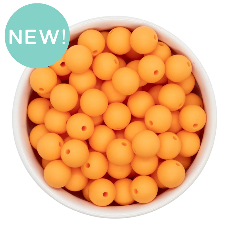 Tangerine Silicone Beads 12mm (Package of 20)