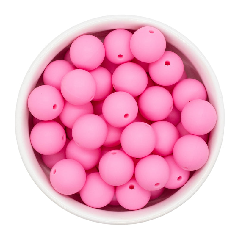 Bubblegum Pink Silicone Beads 15mm (Package of 10)