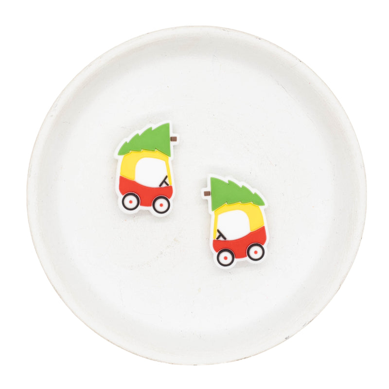 Cozy Coupe w/Christas Tree on Top Silicone Focal Bead 30x20mm (Package of 2)