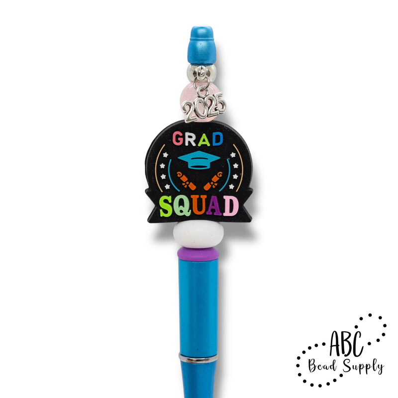 Grad Squad Silicone Focal Bead 30mm (Package of 2)