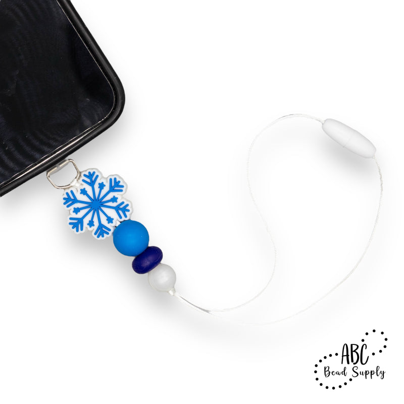 Snowflake Phone Tether Wristlet or Lanyard Kit