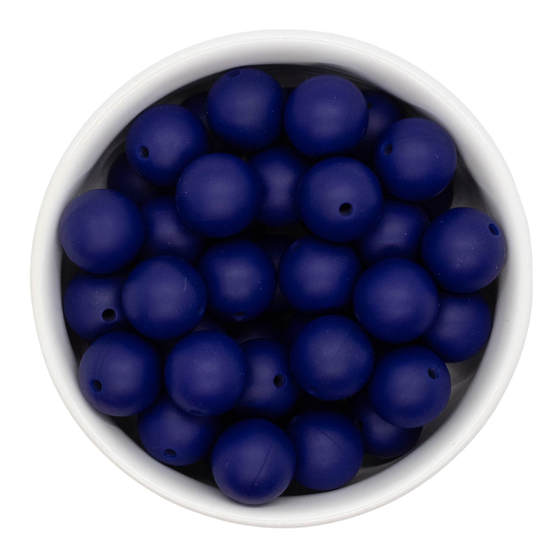 Indigo Silicone Beads 15mm (Package of 10)