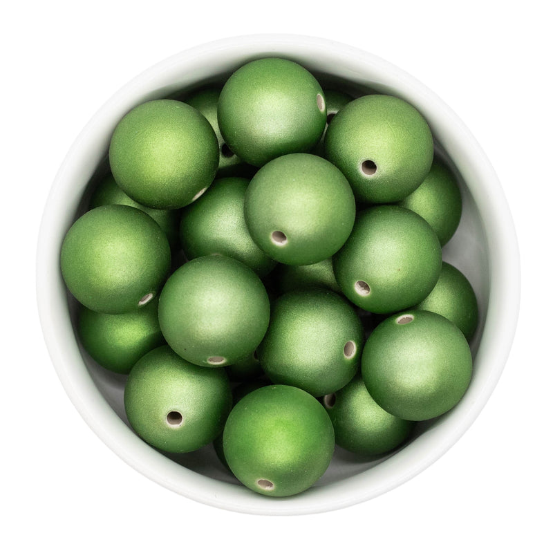 Green Satin Finish Beads 20mm (Package of 10)