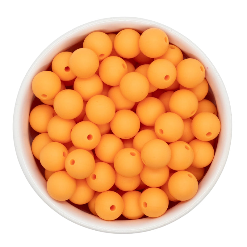 Tangerine Silicone Beads 12mm (Package of 20)