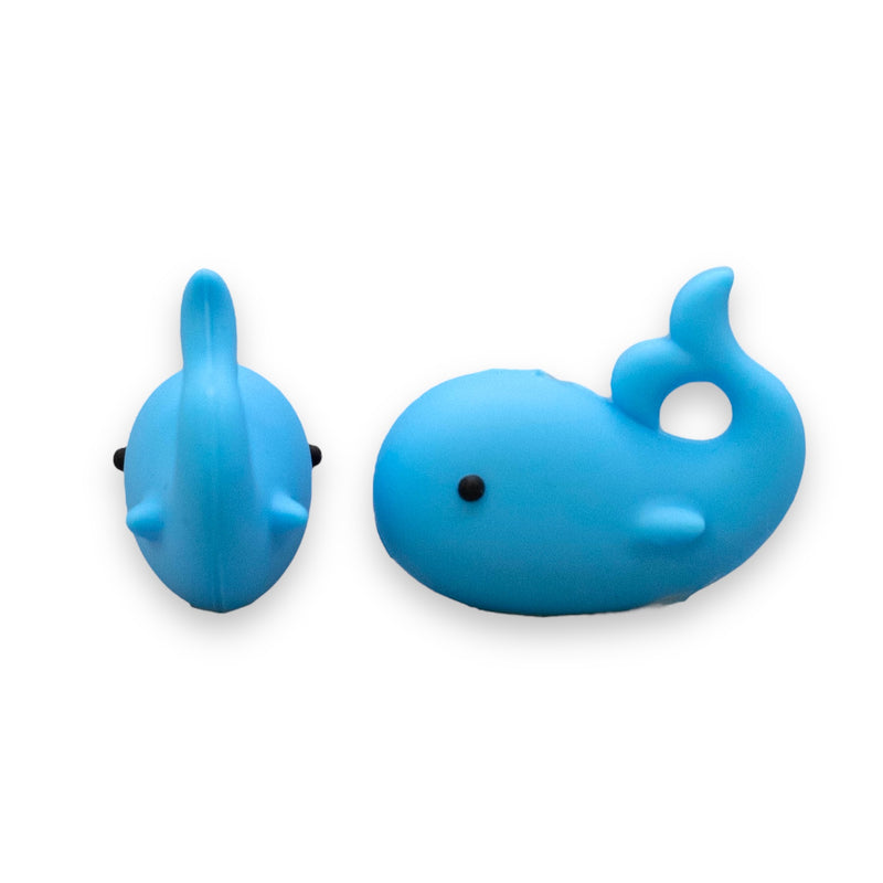 3-D Whale Silicone Focal Bead 34x28x15mm (Package of 2)