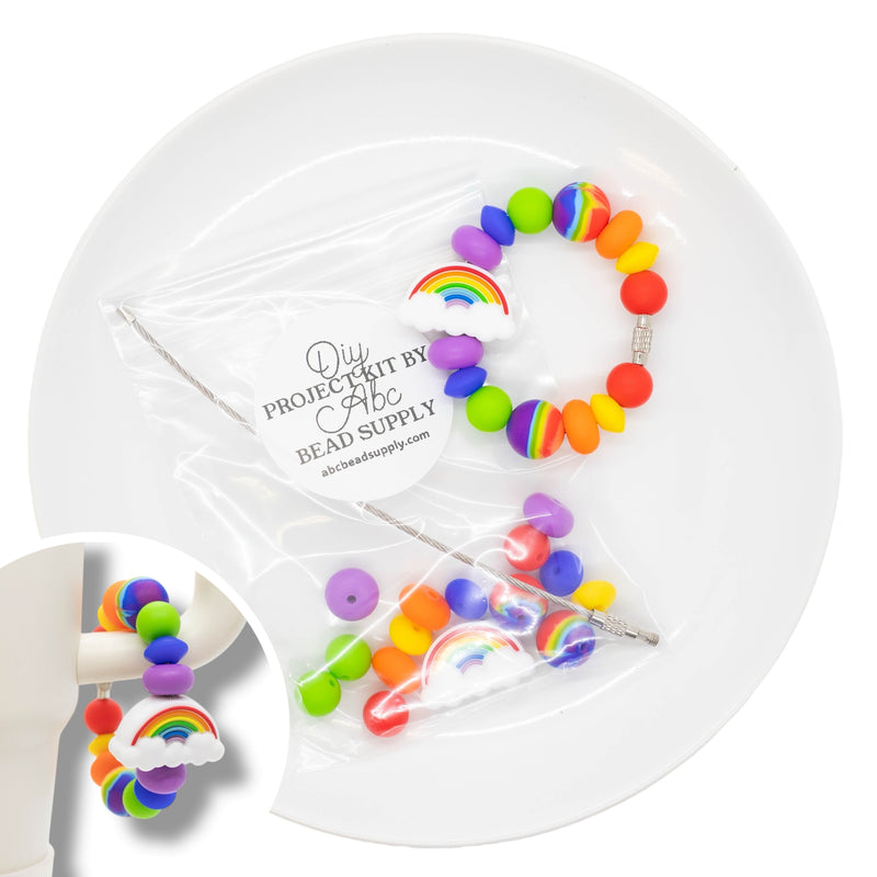 Rainbow Silicone Beverage Charm Kit