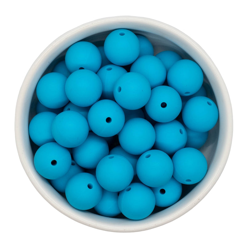 Olympic Blue Silicone Beads 15mm (Package of 10)