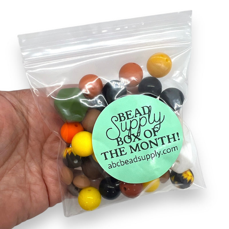 October Bead Supply Box of the Month Component - Silicone Bead Assortment Package