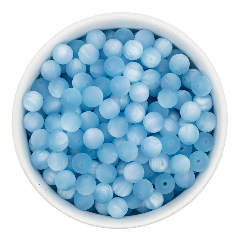 Baby Blue Matte Pearly Luster Beads 8mm (Package of Approx. 50 Beads)