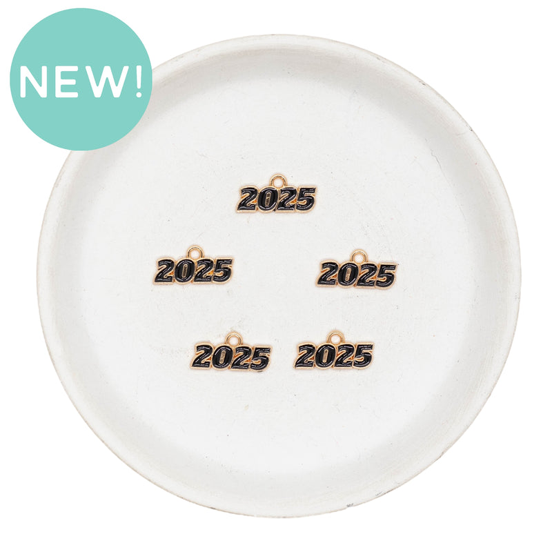 2025 Enamel Charm 8x18mm (Package of 5)