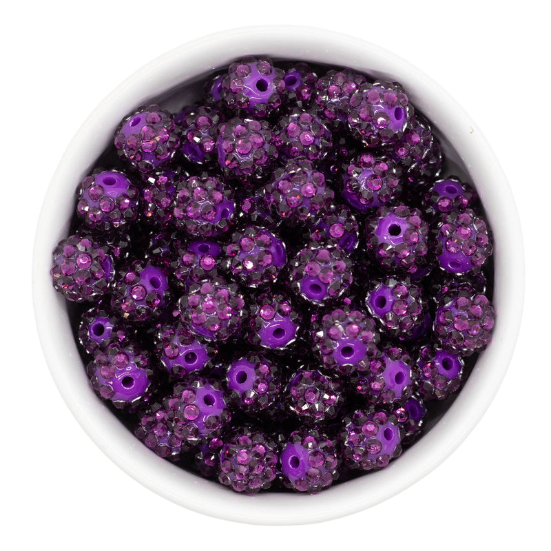 Grape Rhinestone Beads 12mm (Package of 20)