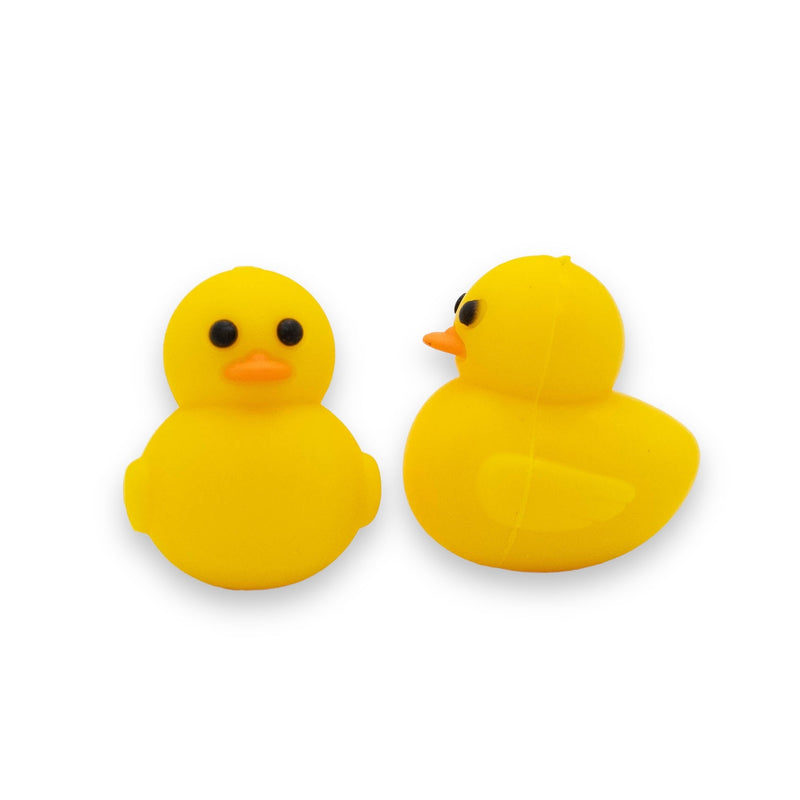 3-D Duck Silicone Focal Bead 22x27x26mm (Package of 2)