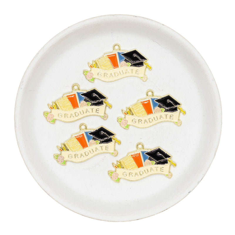 Graduate Enamel Charm 20x36mm (Package of 5)