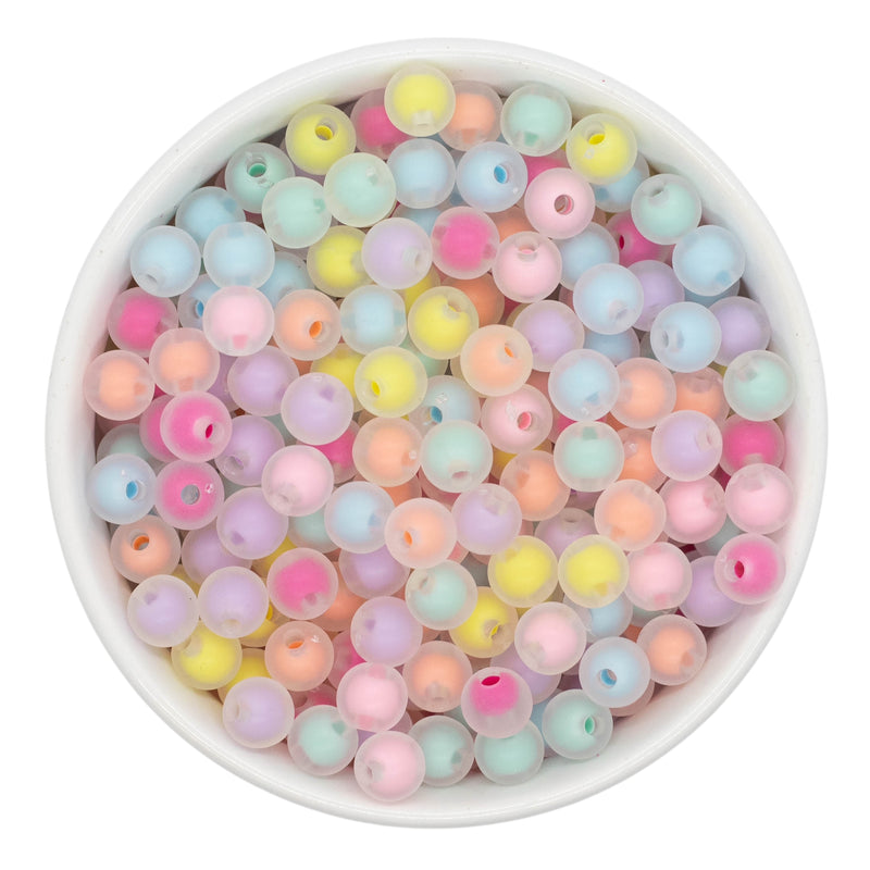 Pastel Frosted Beads 8mm (Package of Approx. 180 Beads)