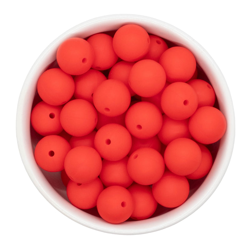 Red Silicone Beads 15mm (Package of 10)