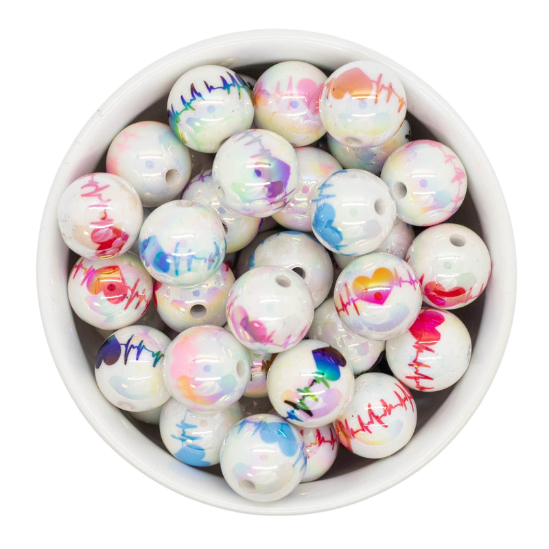 Iridescent Heartbeat Color Variety Pack Beads 16mm (Package of 10)