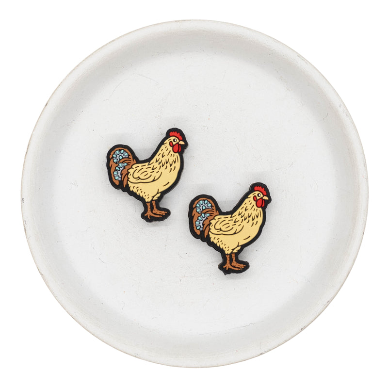 Chicken Silicone Focal Bead 27x25mm (Package of 2)