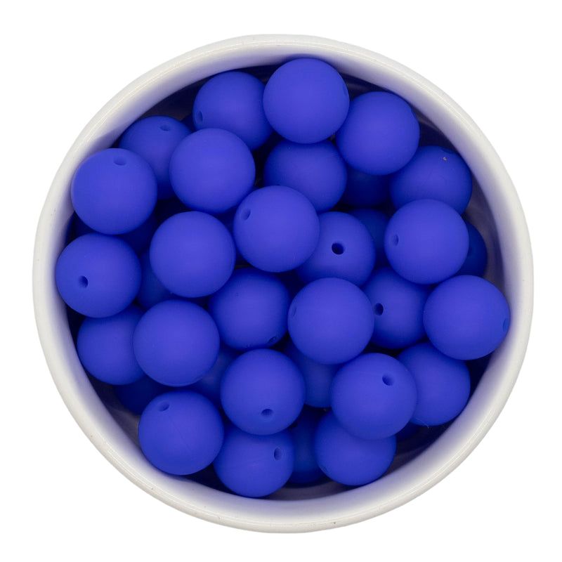 Royal Blue Silicone Beads 15mm (Package of 10)