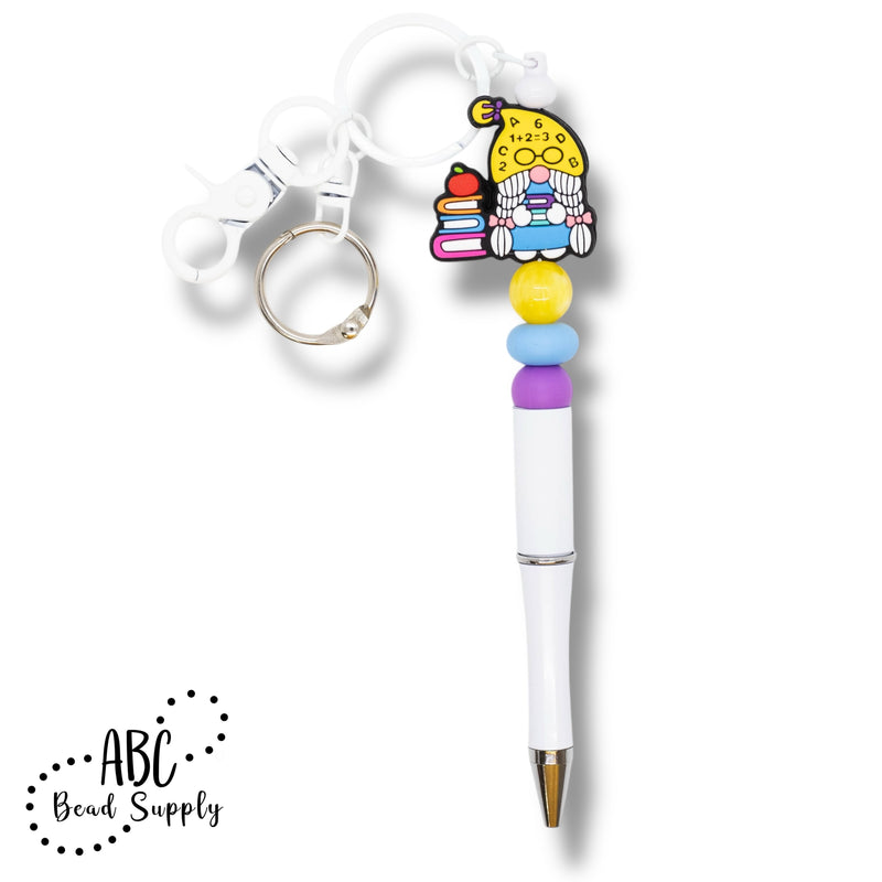 Teacher Gnome Beadable Keychain Pen Kit