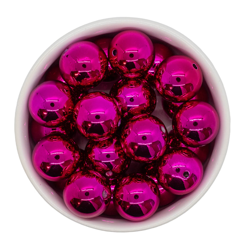 Hot Pink UV Shine Beads 20mm (Package of 10)